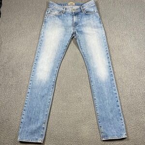 Baldwin Henley Slim Straight Jeans Mens 29 Light Wash Albi Made in USA Cotton